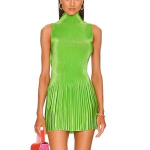 L'IDEE Soiree Gisele Mini Dress in Neon Lime